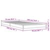 vidaXL Bettgestell R&auml;uchereiche 75x190 cm Holzwerkstoff und Metall