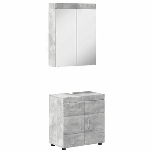 vidaXL Badezimmerm&ouml;bel-Set TULUM 2 stk. Beton Grau 60 x 34 x 63 cm