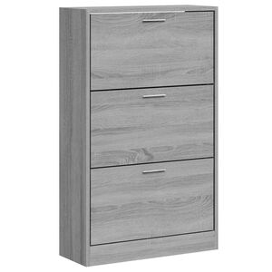 vidaXL Schuhschrank Grau Sonoma 63x24x103 cm Holzwerkstoff