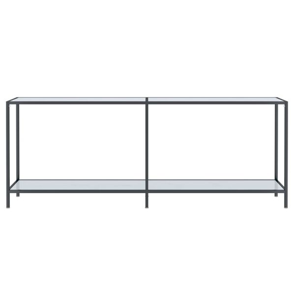 vidaXL Konsolentisch Wei&szlig; 200x35x75,5 cm Hartglas