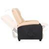 vidaXL Relaxsessel Creme Kunstleder und Stoff