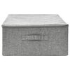 vidaXL Aufbewahrungsbox Stoff 70x40x18 cm Grau