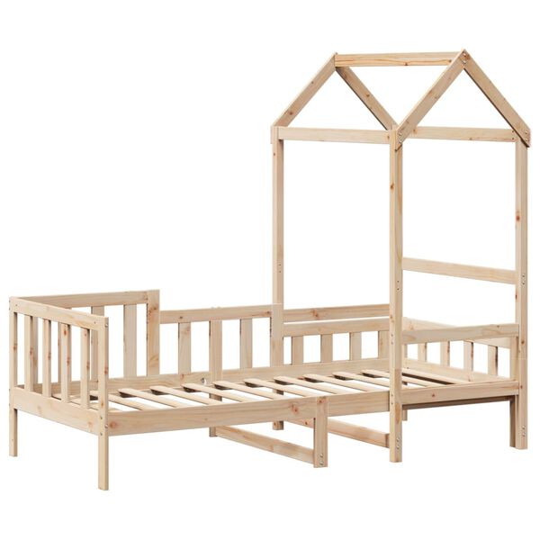 vidaXL Tagesbett mit Dach 90x200 cm Massivholz Kiefer