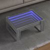 vidaXL Couchtisch mit Infinity-LED Grau Sonoma 70x53x30 cm