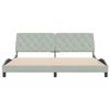 vidaXL Bettgestell ohne Matratze Hellgrau 200x200 cm Samt