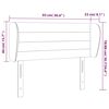 vidaXL Kopfteil mit Ohren Hellgrau 93x23x78/88 cm Samt