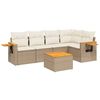 vidaXL Patio Sofa Set 6-Sitzer Beige and Cream