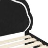 vidaXL Kinderbettgestell mit Kopfteil Schwarz 90 x 190 cm Samt