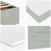 vidaXL Ottoman-Bett mit Matratzen & LEDs Hellgrau 180x200 cm Samt