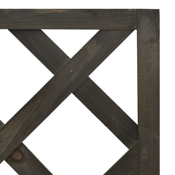 vidaXL Eck-Spalier mit Pflanzkasten Grau 40x40x150cm Tannenholz