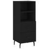 vidaXL Sideboard Schwarz 34,5x34x90 cm Holzwerkstoff