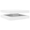 vidaXL Couchtisch 360-Grad Drehbar Wei&szlig; 90x90x34,5 cm
