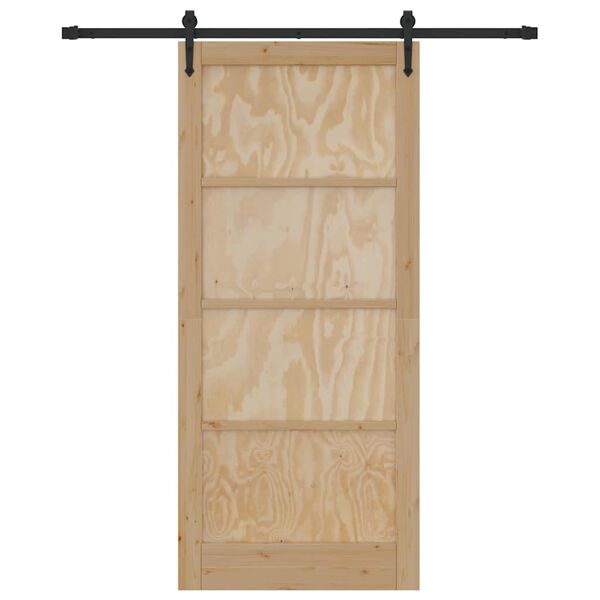 vidaXL Schiebet&uuml;r ORKDAL Braun 93 x 211 cm Massives Kiefernholz