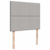 vidaXL Boxspringbett mit Matratze & LED Hellgrau 120x190 cm Stoff