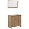 vidaXL 3-tlg. Badm&ouml;bel-Set Artisan-Eiche Holzwerkstoff