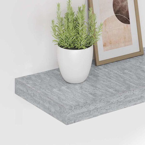 vidaXL Schweberegale 4 Stk. Betongrau 120x23,5x3,8 cm MDF