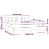 vidaXL Boxspringbett mit Matratze & LED Hellgrau 200x200 cm Stoff