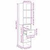vidaXL B&uuml;cherregal Schwarz Eichen-Optik 40 x 35 x 180 cm Holzwerkstoff