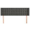 vidaXL Kopfteil mit Ohren Dunkelgrau 147x16x78/88 cm Samt