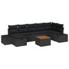 vidaXL Gartensofa-set 8 stk. Schwarz Poly-Rattan