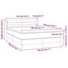vidaXL Boxspringbett mit Matratze Dunkelgrau 140x190 cm Samt