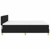 vidaXL LED Boxspringbett mit Matratze Schwarz 180 x 200 cm Stoff