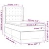 vidaXL Boxspringbett mit Matratze Hellgrau 80x200 cm Samt