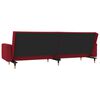 vidaXL Schlafsofa 2-Sitzer mit 2 Kissen Weinrot Samt