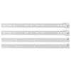vidaXL Schubladenschiene 2 pcs Wei&szlig; 400 mm Stahl