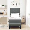vidaXL Boxspringbett mit Matratze Dunkelgrau 80 x 200 cm Stoff