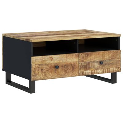 vidaXL Couchtisch 80x54x40 cm Massivholz Mango & Holzwerkstoff