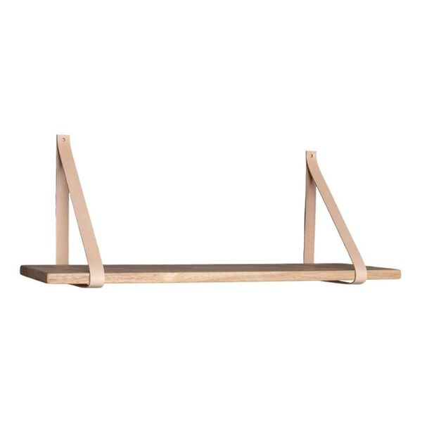House Nordic Regal mit Lederriemen Lila Natur