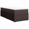 vidaXL Boxspringbett mit Matratze Dunkelbraun 100x200 cm Stoff