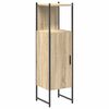 vidaXL Badezimmerm&ouml;bel-Set mit Regal 4 pcs Sonoma-Eiche Holzwerkstoff
