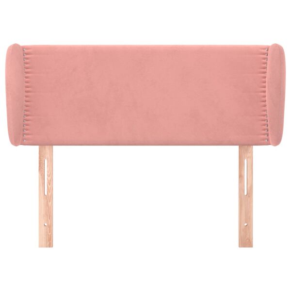 vidaXL Kopfteil mit Ohren Rosa 83x23x78/88 cm Samt