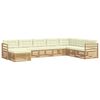 vidaXL Outdoor-Sofagarnitur 8 stk. Wei&szlig; und Creme Polyester