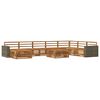 vidaXL Outdoor-Sofagarnitur 9 stk. Natur Massivholz Akazie