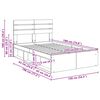 vidaXL Bettrahmen Sonoma-Eiche 135 x 190 cm Massives Kiefernholz
