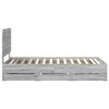vidaXL Bettrahmen Graues Sonoma 75 x 190 cm Ingenieurs Holz