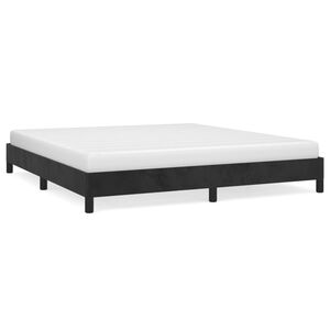 vidaXL Bettgestell ohne Matratze Schwarz 160x200 cm Samt