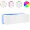 vidaXL TV-Wandschrank mit LED-Leuchten Wei&szlig; 100x35x31 cm