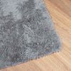 vidaXL Teppich Shaggy Hochflor NAVARRA Hellgrau 160x160 cm Polyester
