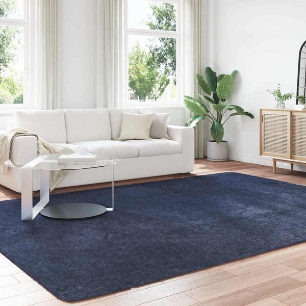 vidaXL Teppich Shaggy Hochflor NAVARRA Marineblau 240x340 cm Polyester