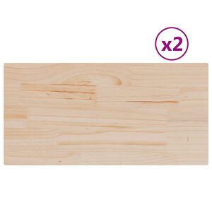 vidaXL Tischplatten 2 Stk. 80x40x2,5 cm Rechteckig Massivholz Kiefer