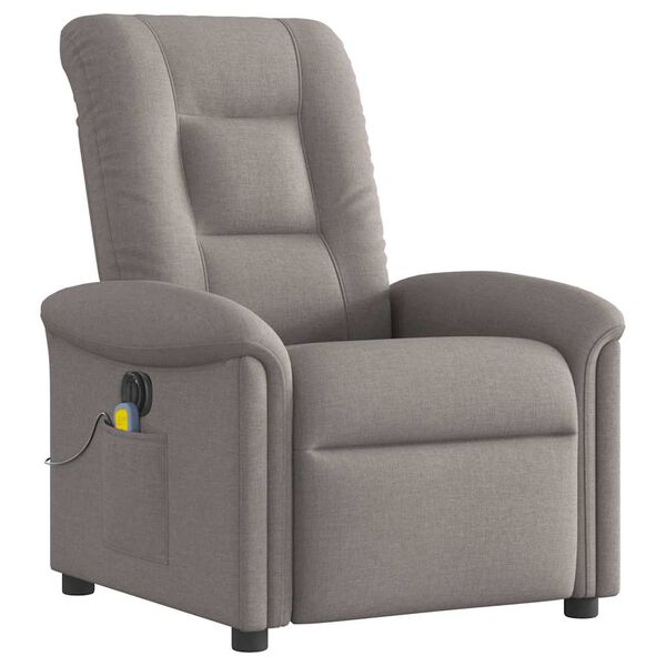 vidaXL Massagesessel Elektrisch Taupe Stoff
