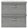 vidaXL Aufbewahrungsboxen 2 Stk. Stoff 50x30x25 cm Grau