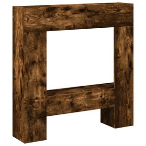 vidaXL Kaminumrandung R&auml;uchereiche 81x18x82 cm Holzwerkstoff
