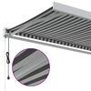 vidaXL Markise Einziehbar Anthrazit und Wei&szlig; 3x2,5 m Stoff & Aluminium