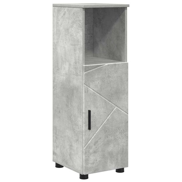 vidaXL Badezimmerschrank mit Speicher Beton Grau 30 x 35 x 95 cm