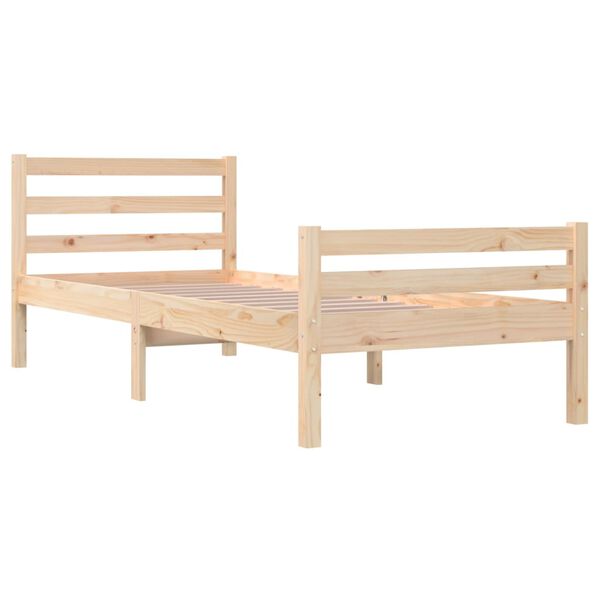 vidaXL Massivholzbett 90x200 cm
